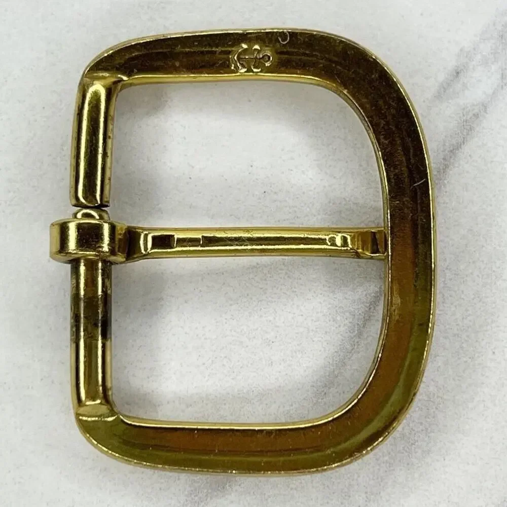 Gold Tone Rounded Simple Basic Belt Buckle